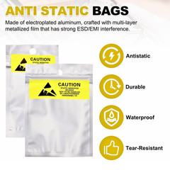 Anti Static Shielding ESD Bags 4″ x 6″ Multi Pack Zip Resealable Translucent bag