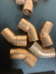 55 – NIBCO LEE EPC MUELLER 1″ COPPER FITTINGS SWEAT SOLDER. MADE IN USA