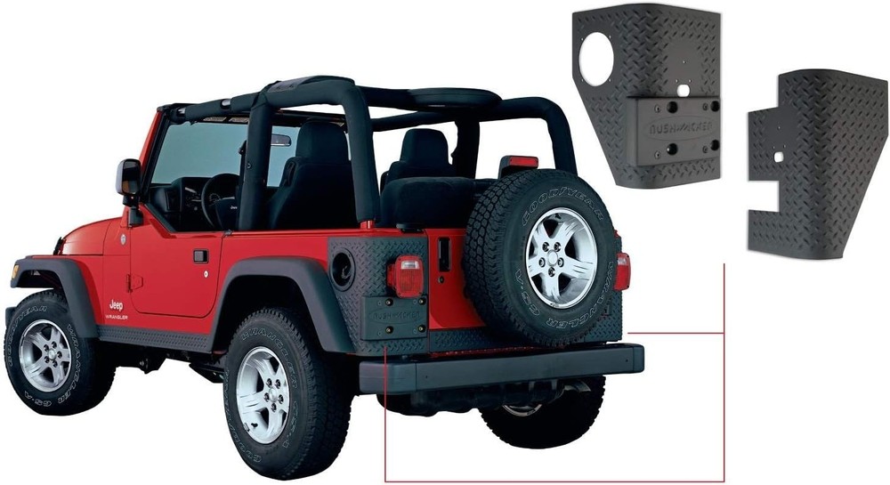 Bushwacker Trail Armor Rear Corner Covers | 2-Piece Set, Black, Textured Finish