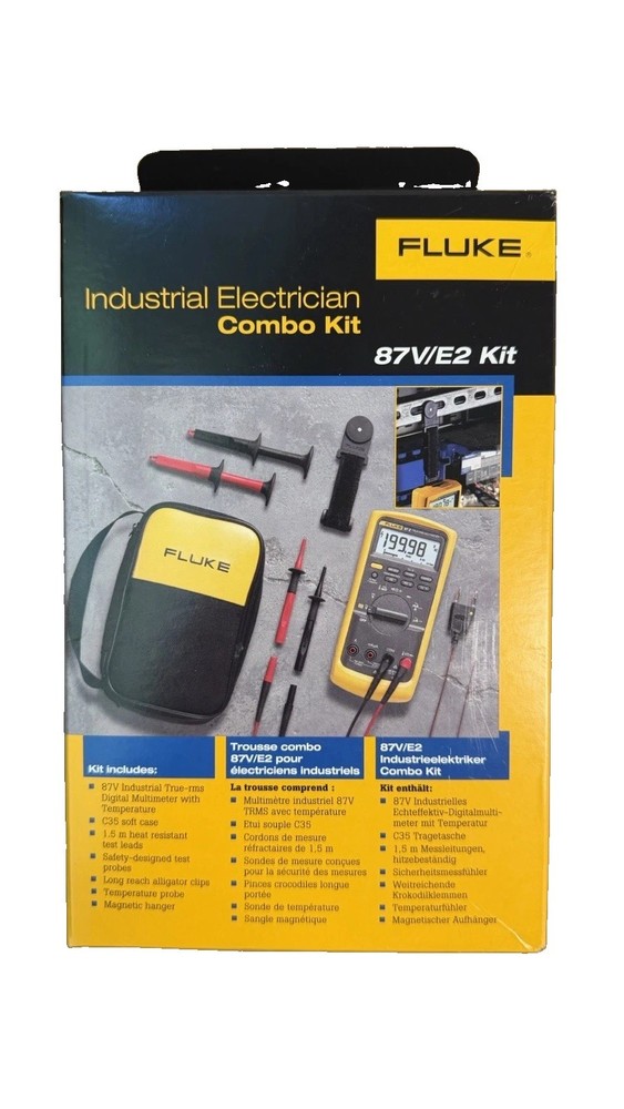 Fluke 87V/E2 Industrial Electrician Combo Kit True RMS Multimeter NEW IN BOX