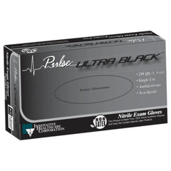 Pulse Ultra Black Powder-Free Nitrile Exam Gloves, Size Large – Case of 2,000