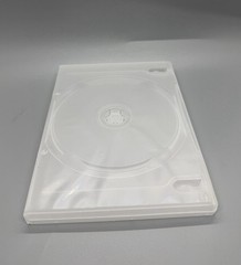 3 14MM DOUBLE (2) DVD CASE BOX, BOOKLET CLIP, CLEAR, MADE IN US, DB14-2C-LR-N