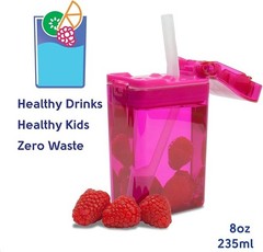 New 2022 Drink in the Box Eco-Friendly Reusable Drink Container 8oz Pink 1008PK