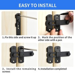 Lpraer 2 Pack 4 Inch Flip Latch Stainless Steel Gate Latches with Screws Bar …