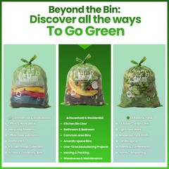 Compostable Trash Bags 13 Gallon Master Box 30 packs 750 count Certified BPI