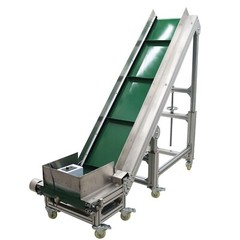 Electric PVC Belt Climbing Conveyor Adjustable Height &Speed for PackingShipping