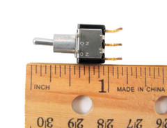 (25x) SPDT Momentary (ON)-NONE-ON Toggle Switch Right Angle PC Term – 0.4VA Max