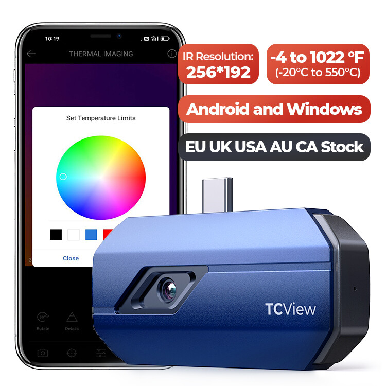 TOPDON TC001 Thermal Camera for Android & PC USB C 256×192 IR High Resolution
