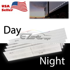 White DOT-C2 Conspicuity Reflective Tape Strip 1 Foot Safety Warning Trailer RV