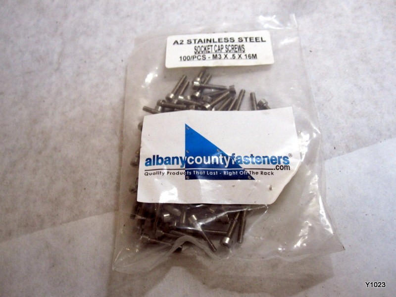 Albany County Fasteners SOCKET CAP SCREWS 100/PCS – M3 X.5 X 16M