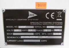 T202986 SCS Specialty Coating Systems 6800 Series Spin Coater 6808P