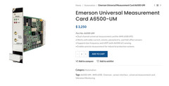 *US SELLER* EMERSON A6500-UM Universal Measurement Card for AMS 6500 ATG *NIB*