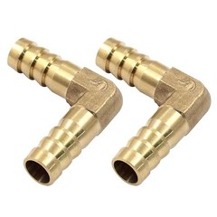2PCS 3/8″ Hose Barb Fitting 90 Degree Elbow Connector, Right Angle Brass