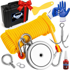 2625 LBS Magnet Fishing Kit for Men’S Gifts Double Sided Neodymium Fishing Magne