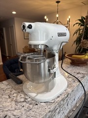 Hobart N50 Commercial Mixer WHITE Counter Top 5 Quart 3 Speed +Bowl+paddle WORKS