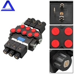 3 Spool,13 GPM, Hydraulic Monoblock Solenoid Directional Control Valve 12V DC