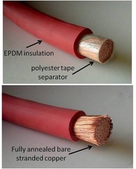 4 Gauge 4 AWG 25 Feet Black + 25 Feet Red Welding Battery Pure Copper Flexibl…