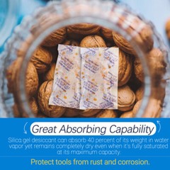 40 Packs 10g Silica Gel Desiccant Food Grade Moisture Absorber Drying Bags