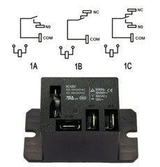 Miniature Power Relay 30A, AC120V Coil, SPDT(1NO 1NC) Mini 120 Volt AC 120V
