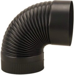 IMPERIAL, Black UNITED STATES HDW BM0023 6″ Corrugated Elbow, Size 1