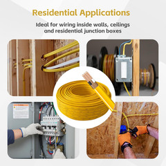 12/2 NM-B Wire with Ground, 100 FT 12 Gauge Wire Solid Pure Copper Non-Metallic