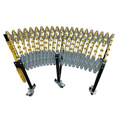 31.5in – 118in Non-power Flexible Expandable Roller Conveyor ABS Skate Wheels