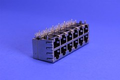 Molex 12 Port RJ45 Ethernet Modular Jack Connector RA 044520-0002