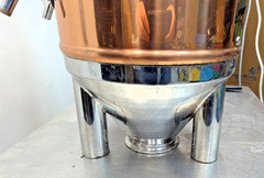 Vintage Copper And Stainless-Steel Beer / Beverage Tower With 4 Spouts 26” x 14”