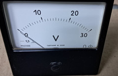Voltmeter DC 30V – M42300 – 80x80mm(3″x3″) – analog ussr Voltmeter 1988