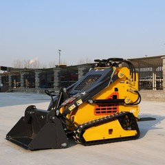 Mini Skid Steer Loader 24HP 4-in-1 Bucket 3-Stage Pump Hydraulic System Pick Up
