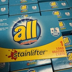 ALL Stainlifters Powder HE Laundry Detergent, 1 Load Each Case Of 100