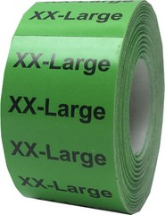 Color Clothing Size Strip Stickers | 1.25 x 5″ Inches | 125 Pack | Pick One Size
