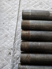 3/4″ Black Iron Pipe Nipples & Couplers Lot – 19 pcs Assorted Lengths (NPT)