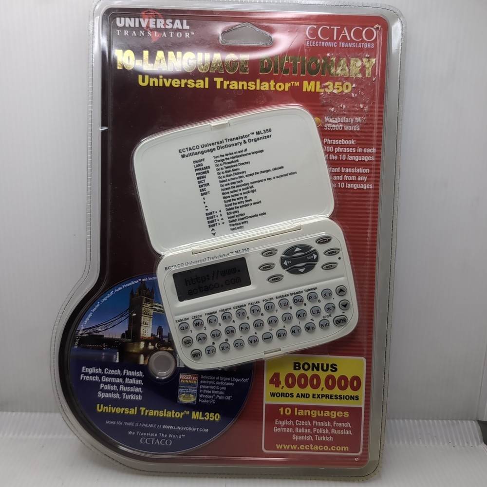 Ectaco Electronic Translator New NIP ML350 10 Language Dictionary Universal