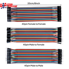 120pcs Multicolored Breadboard Jumper Wires Kit 40Pin Male to Female Male to Mal