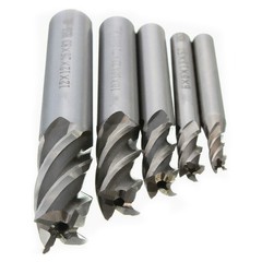 5Pcs CNC Straight Drill Bits HSS Shank 4 Flutes Engraving Milling Cutters c