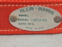 KLEIN BUHRKE 5480 SAFETY BELT NEW 1 3/4″ x 46″