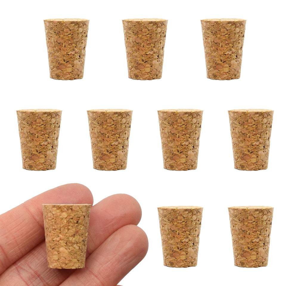 10PK Cork Stoppers, Size #5 – Tapered Shape – Eisco Labs