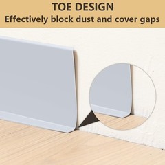 Lifronkit Flexible Baseboard Molding Trim Peel And Stick Rubber Baseboard Trim