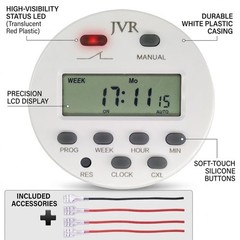JVR 12V Timer Switch – Programmable DC/AC/Solar Relay | Reliable 12 volt prog…