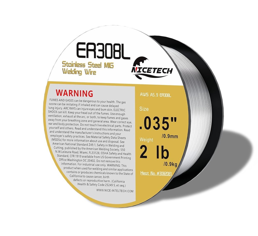 ER308L Stainless Steel MIG Welding Wire .035-Diameter, 2 Pounds Spool, Silver, P