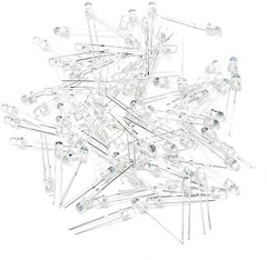 Clear Blue LED 3mm 3V 460nM Super Bright Transparent – 5x 10x 25x 50x 100x Pkgs