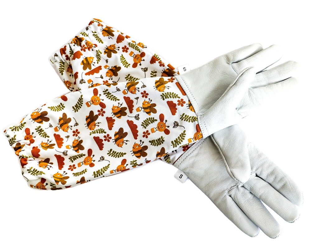 – Kids Goatskin Leather Gloves for children Hand- Arm protection With Honey B…