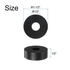 8sets Rubber Spacers 1-1/2″ OD 1/2″ ID 1/2″ Height Round Anti Vibration Spacer