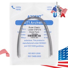 USA AZDENT Dental Orthodontic Super Elastic Niti Rectangular Arch Wires Ovoid