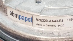 EBMPAPST R2E220-AA43-E4 115VAC MOTORIZED IMPELLER FAN||0.77A/87W||220X63MM||#2