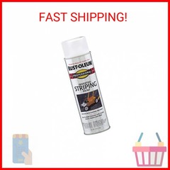 Rust-Oleum 2593838 Professional Inverted Striping Spray Paint, 18 oz, White