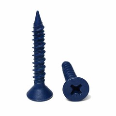 BULK BOX! 3/16″x2 3/4″ Flat Phillips Commercial Concrete Screws Blue 1500pcs
