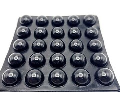 3/4″ Round Stick on Rubber Equipment Feet Bumpers 3/8″ Tall 3M Adhesive Pads