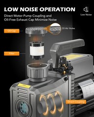 OMT 2 Stage Vacuum Pump 9 cfm 3/4 hp Rotary Vane Vacuum Pump 1.5 Micron Vacuum